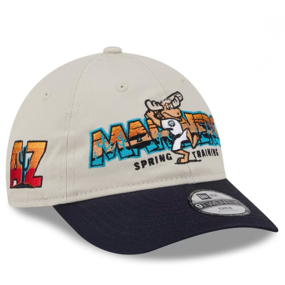 New Era Mariners Beige and Navy Cap